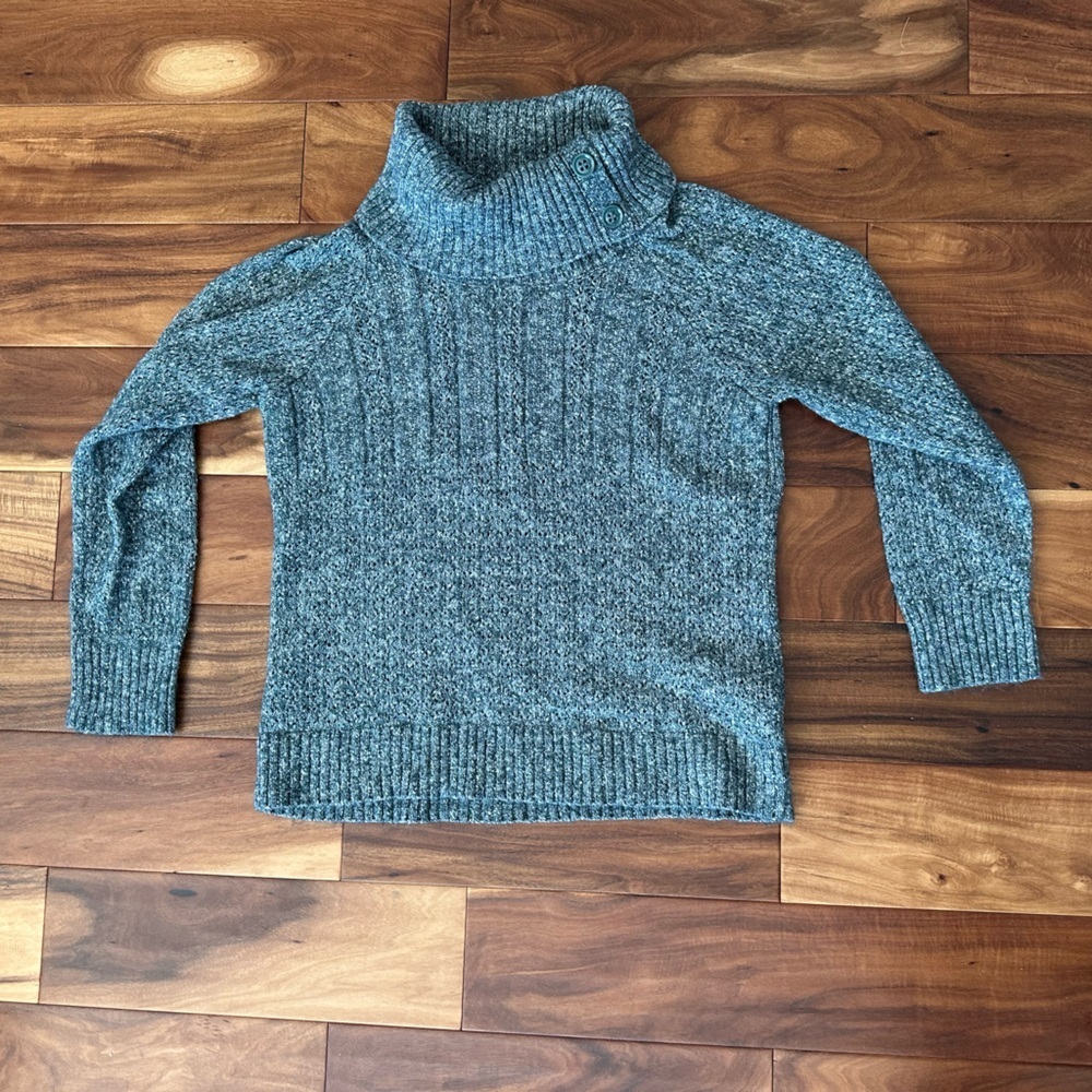 Sonoma Women's Heathered Green Turtleneck Sweater size Large